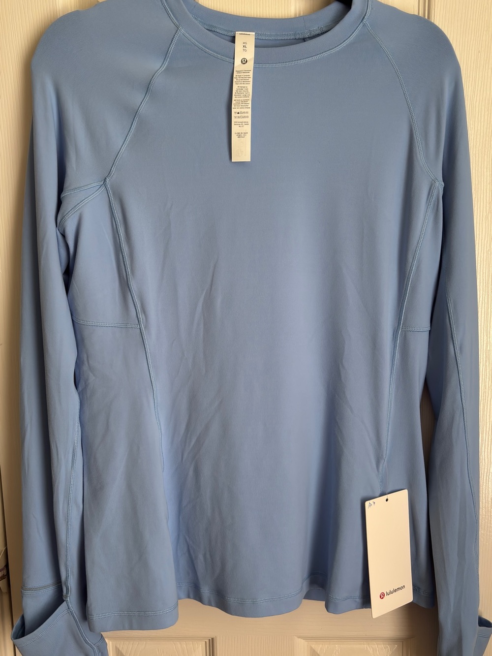 lululemon athletica Sky Blue Rulu Long Sleeve Top